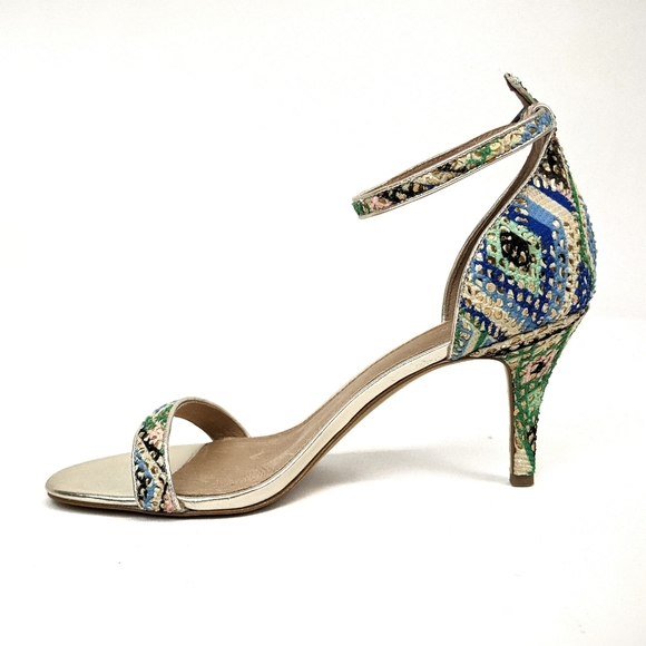 New Halogen Multicolor Crochet Detail High Heels - Picture 4 of 7